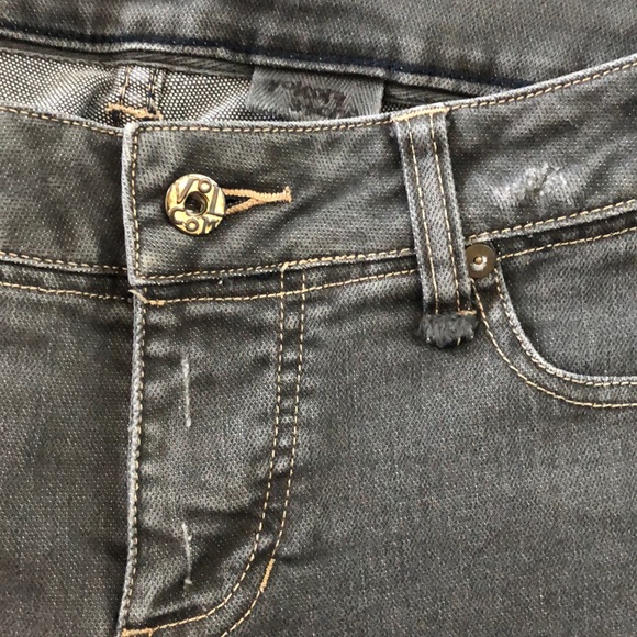 Volcom distressed long grey denim shorts sZ7 - Picture 3 of 5